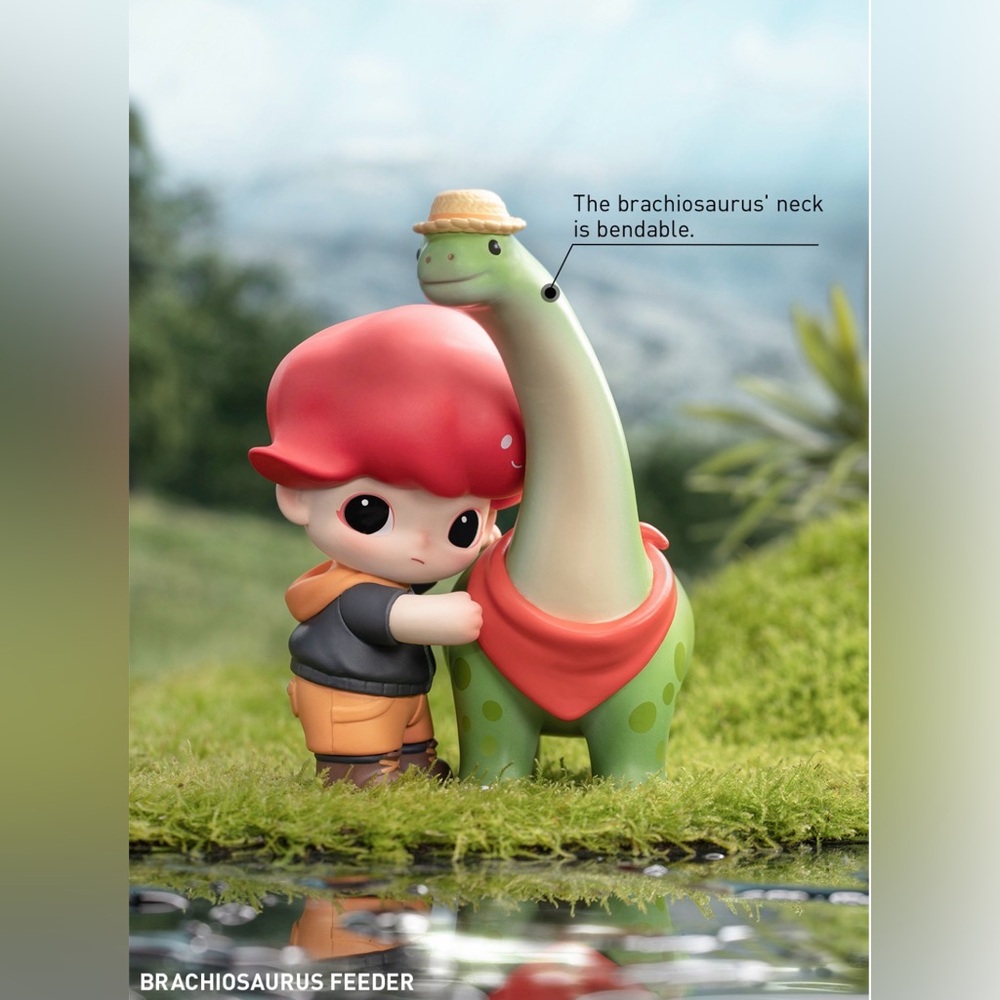 POP MART DIMOO Jurassic World Series - Brachiosaurus Rider - Sealed Bag Open Box - Picture 6 of 7